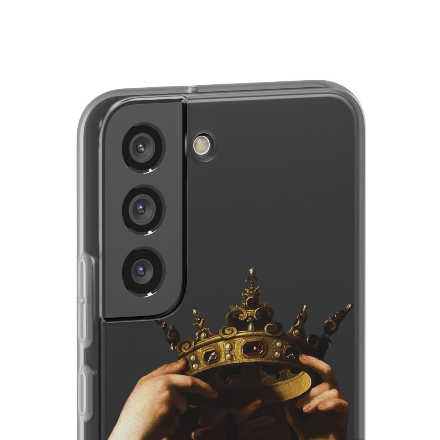 Bartolomeo Cavarozzi Clear iPhone Case,Crown,Classical art phone case,aesthetic art,arttok,iPhone android wireless charging,Feminist