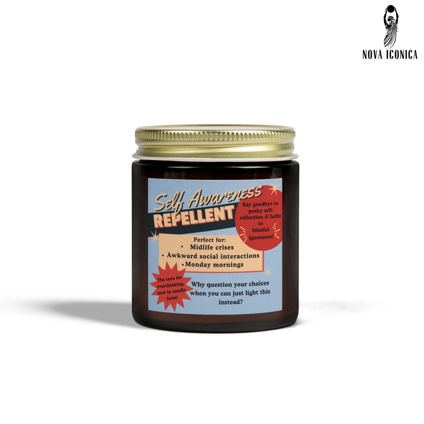 Self Awareness Repellent Scented Soy Candle Quirky Witty Clever Funny Sassy Meme Funny