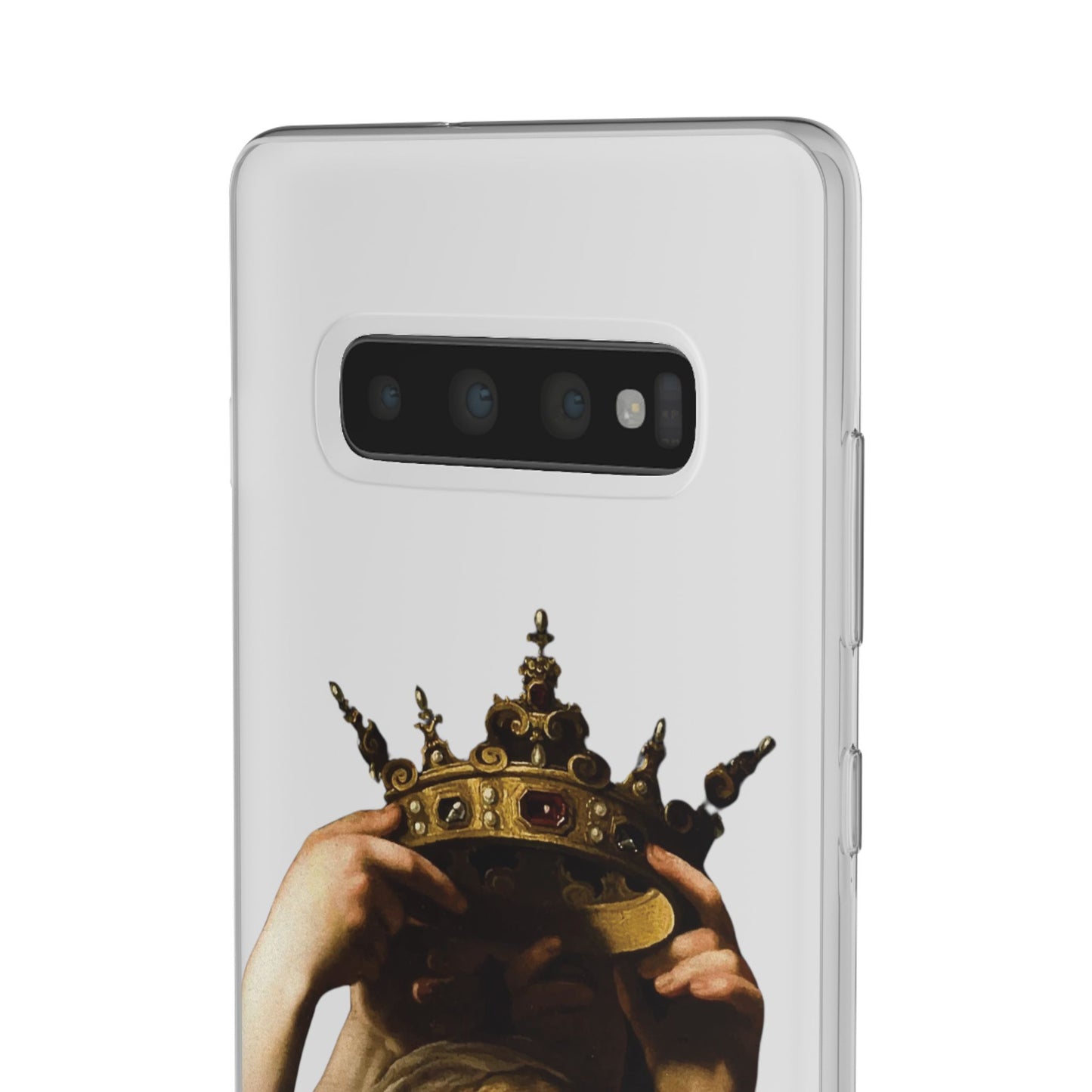 Bartolomeo Cavarozzi Clear iPhone Case,Crown,Classical art phone case,aesthetic art,arttok,iPhone android wireless charging,Feminist