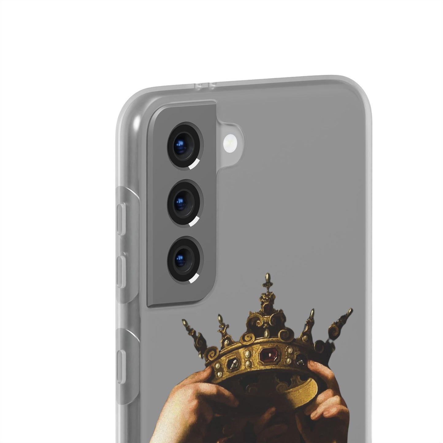 Bartolomeo Cavarozzi Clear iPhone Case,Crown,Classical art phone case,aesthetic art,arttok,iPhone android wireless charging,Feminist