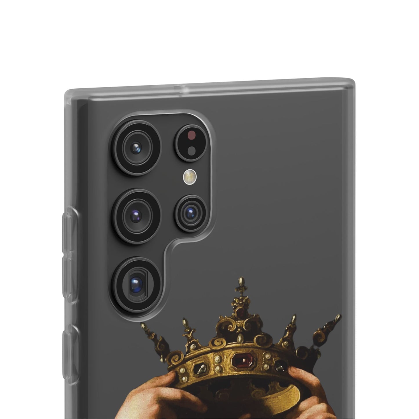 Bartolomeo Cavarozzi Clear iPhone Case,Crown,Classical art phone case,aesthetic art,arttok,iPhone android wireless charging,Feminist
