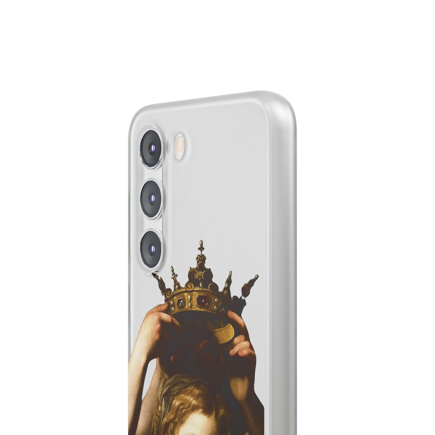 Bartolomeo Cavarozzi Clear iPhone Case,Crown,Classical art phone case,aesthetic art,arttok,iPhone android wireless charging,Feminist