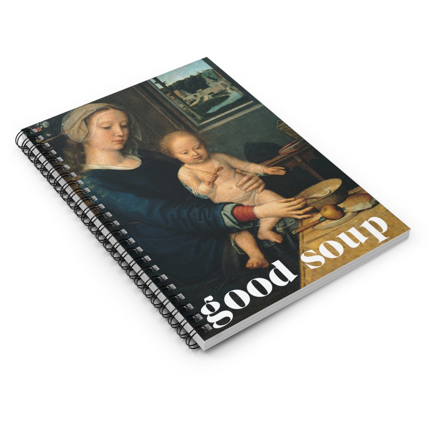 Good Soup Spiral Notebook - Artistic Ruled Line Journal for Creativity and Inspiration