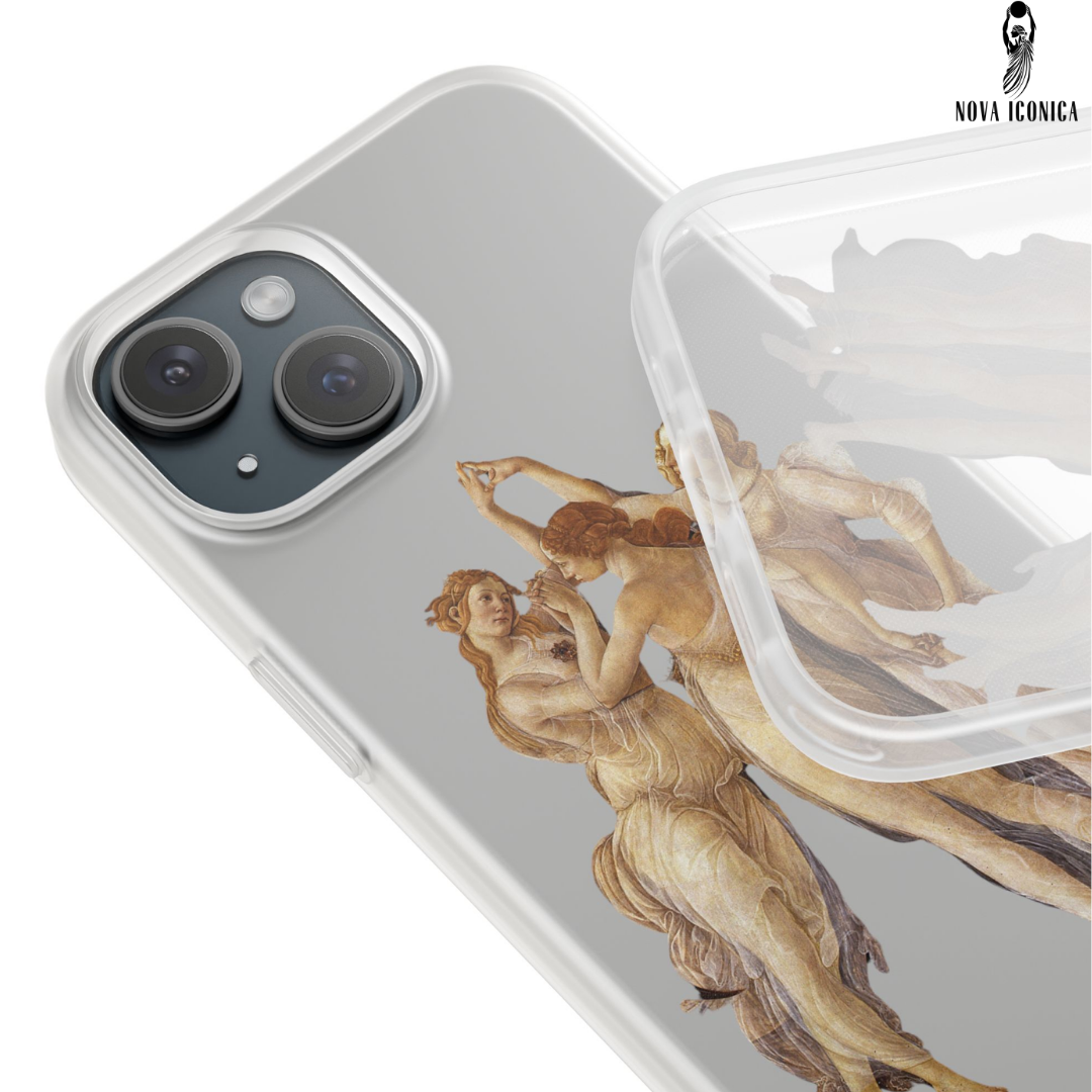 Three Graces Clear iPhone Case,Classical art phone case,aesthetic,arttok,iPhone android wireless charging,Feminist,Renaissance