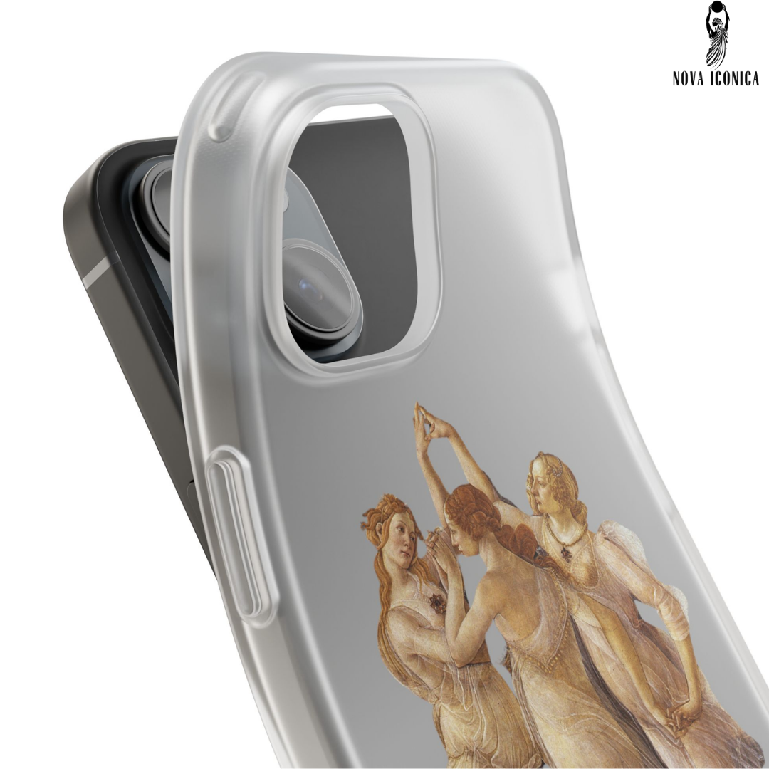 Three Graces Clear iPhone Case,Classical art phone case,aesthetic,arttok,iPhone android wireless charging,Feminist,Renaissance