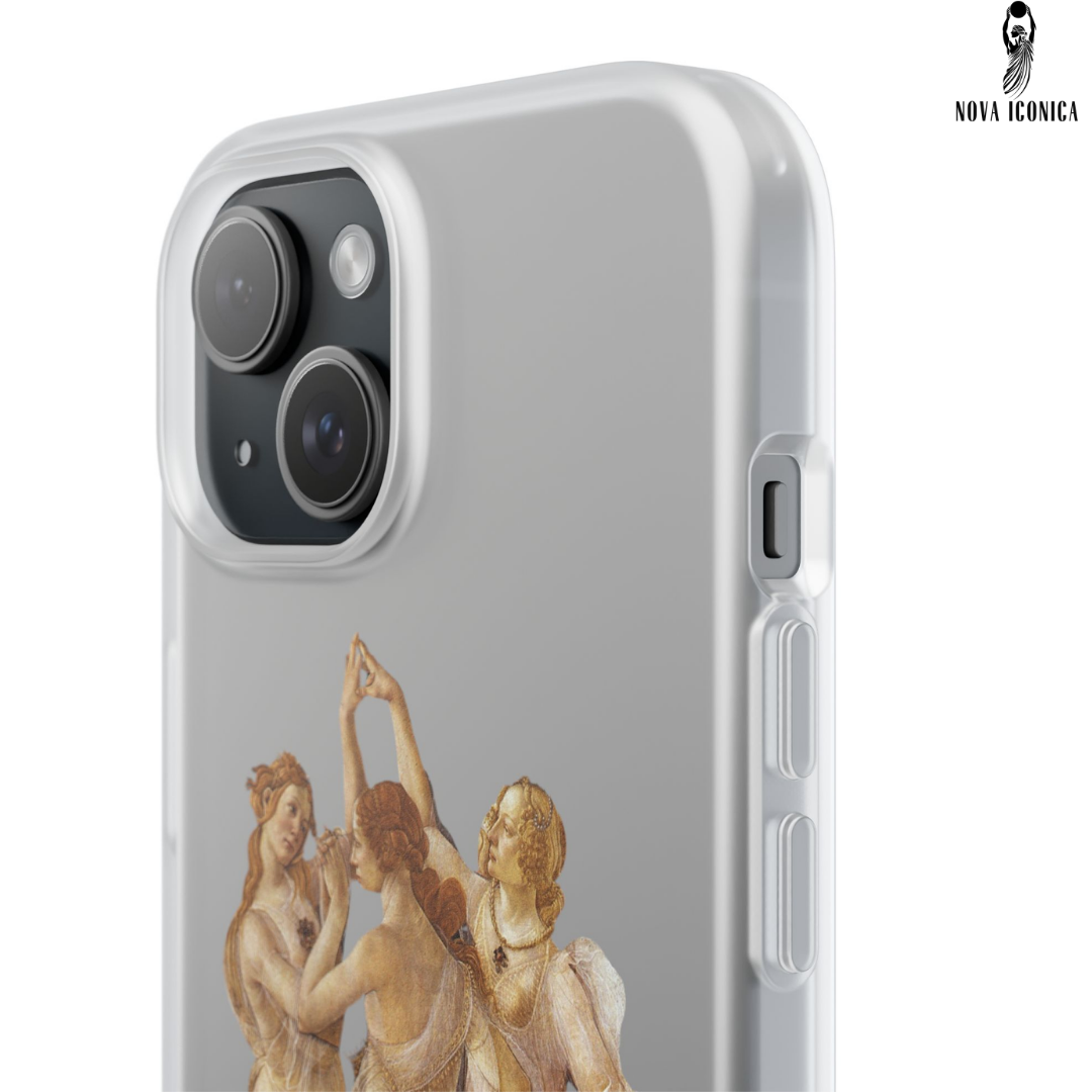 Three Graces Clear iPhone Case,Classical art phone case,aesthetic,arttok,iPhone android wireless charging,Feminist,Renaissance