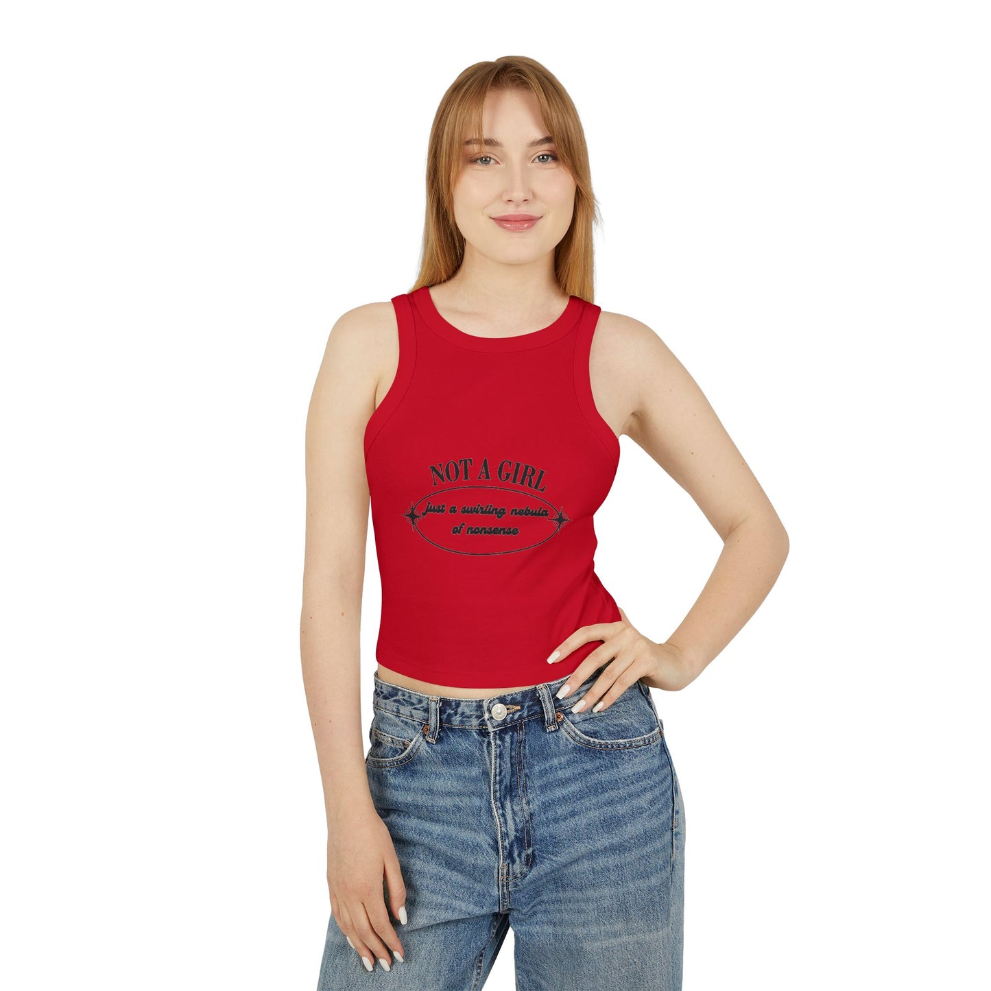 Not a girl just a swirling nebula of nonsense Tank Top