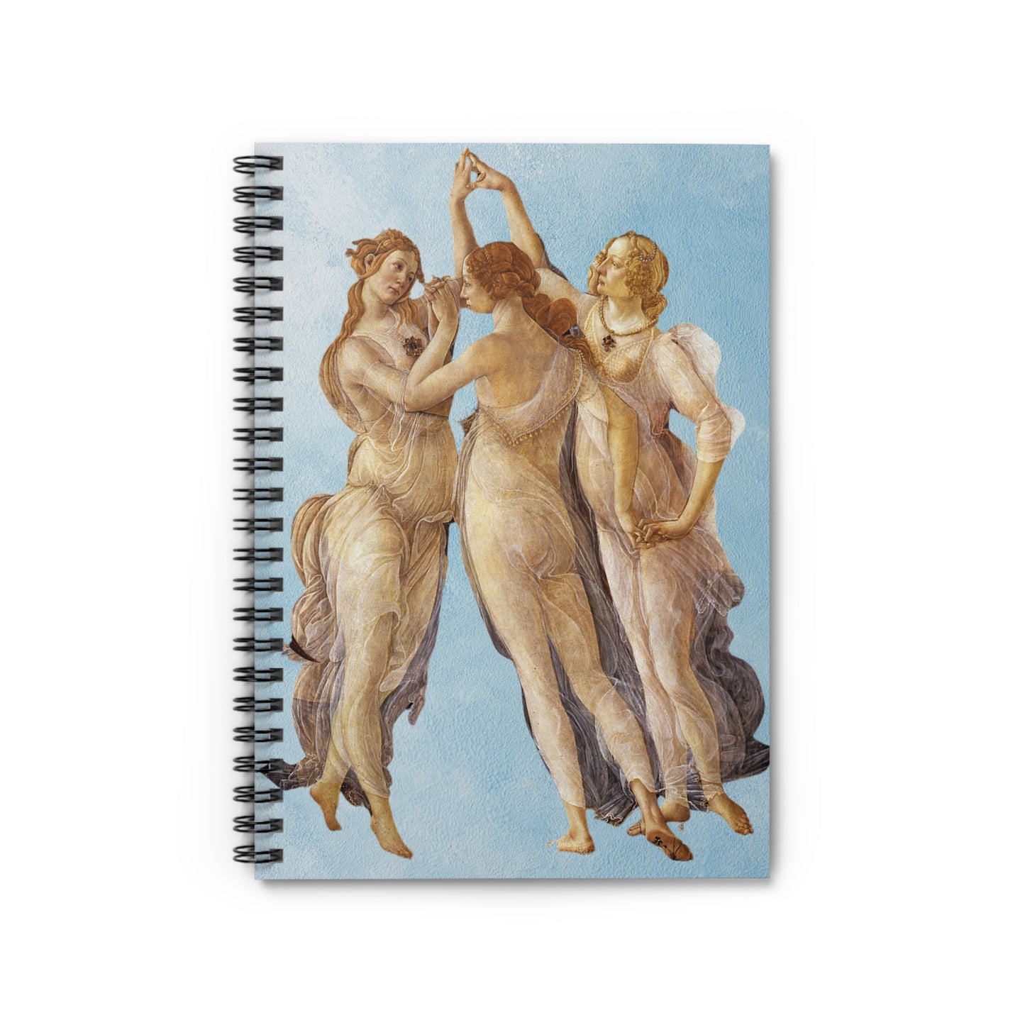 Botticelli,Primavera,Three Graces,Renaissance Art,Spiral Notebook,classical art journal
