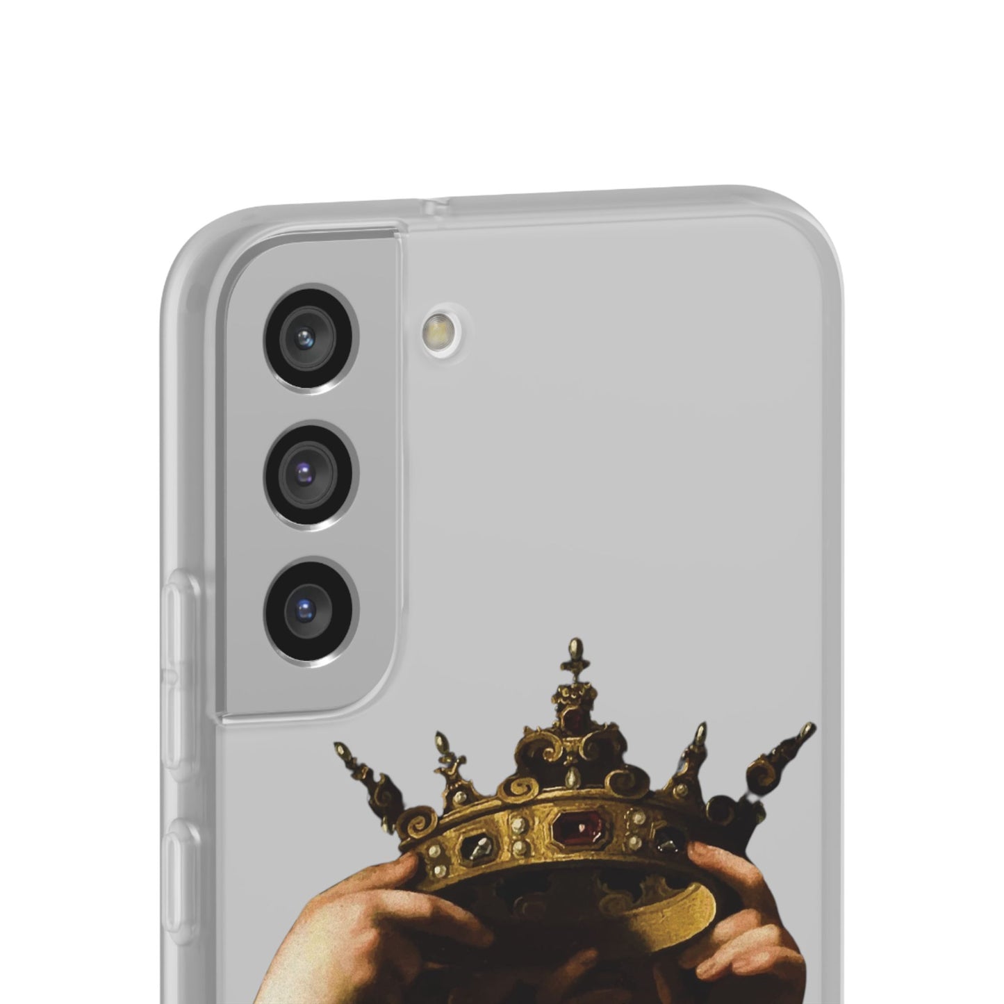 Bartolomeo Cavarozzi Clear iPhone Case,Crown,Classical art phone case,aesthetic art,arttok,iPhone android wireless charging,Feminist