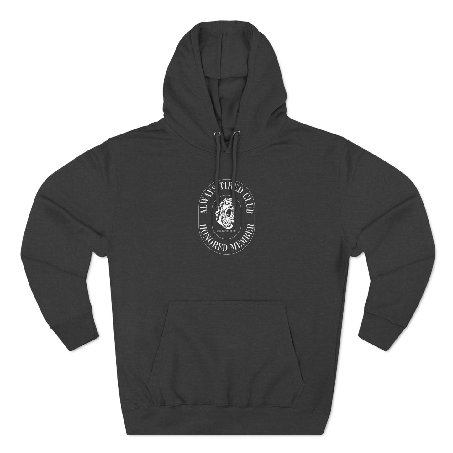 Always Tired Club Fleece Hoodie - Cozy Black Sweatshirt for Casual Comfort