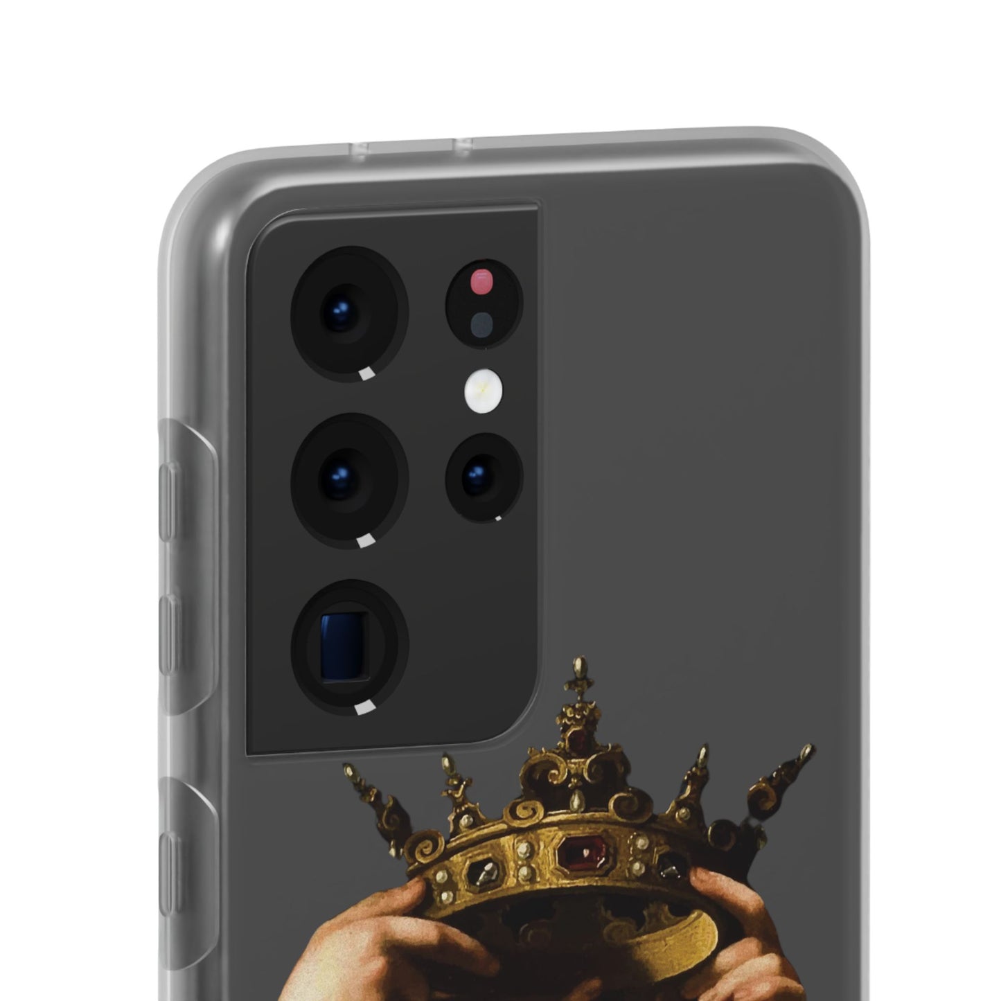Bartolomeo Cavarozzi Clear iPhone Case,Crown,Classical art phone case,aesthetic art,arttok,iPhone android wireless charging,Feminist