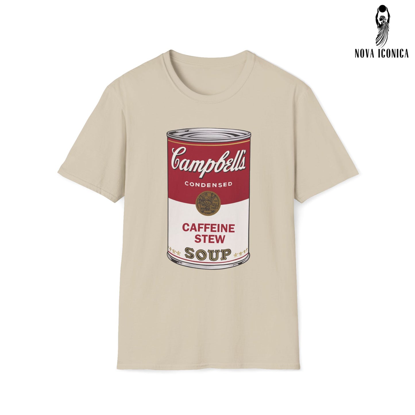 Campbell Soup Shirt, Campbells soup tshirt, Warhol soup shirt, soup can shirt, funny art shirt, gift for artist, art tee, Caffeine Stew Shir