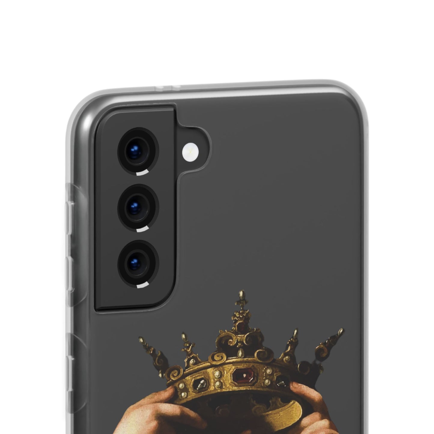 Bartolomeo Cavarozzi Clear iPhone Case,Crown,Classical art phone case,aesthetic art,arttok,iPhone android wireless charging,Feminist