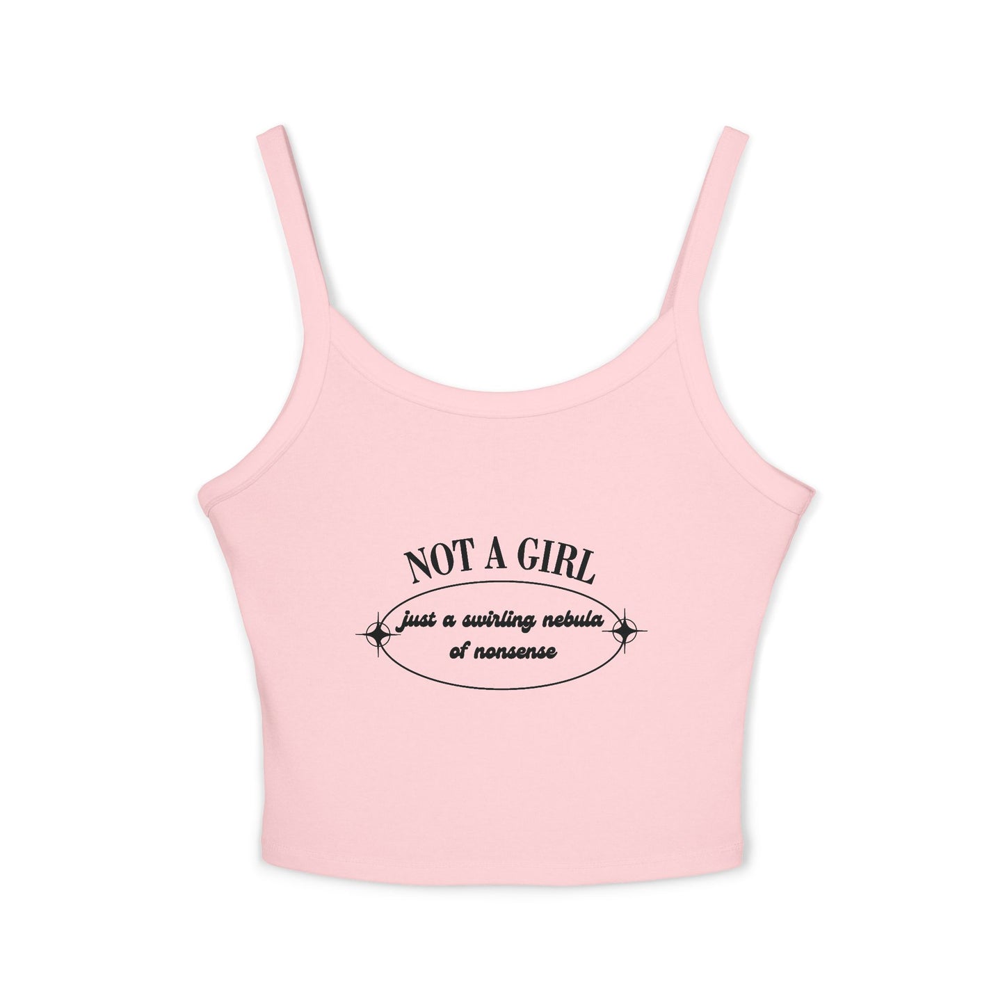 Not A Girl Spaghetti Strap Tank Top - Stylish & Playful Summer Wear