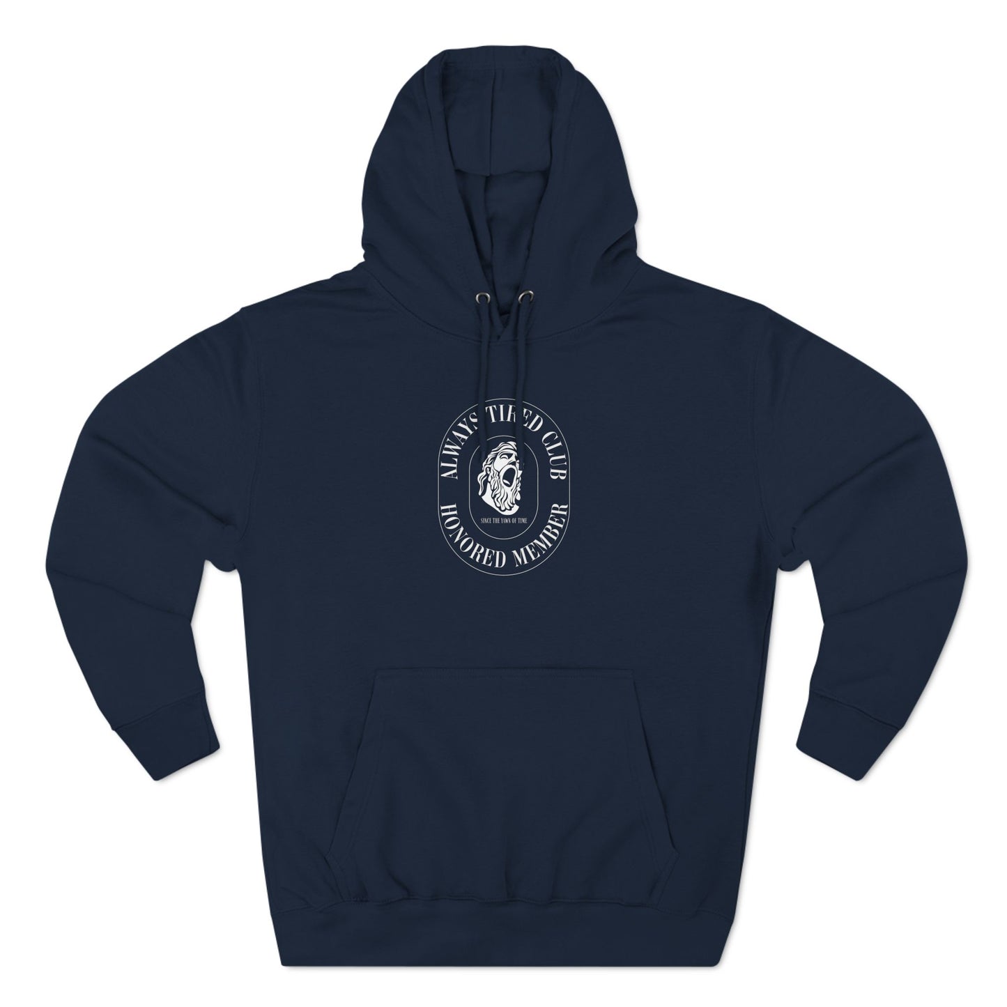 Always Tired Club Fleece Hoodie - Cozy Black Sweatshirt for Casual Comfort