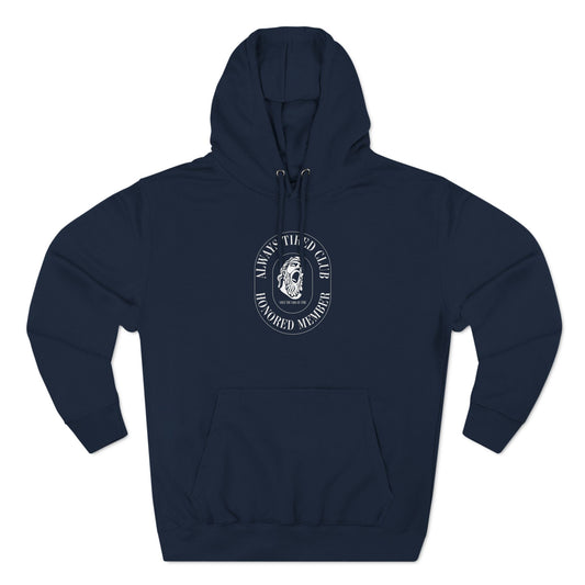 Always Tired Club Fleece Hoodie - Cozy Black Sweatshirt for Casual Comfort