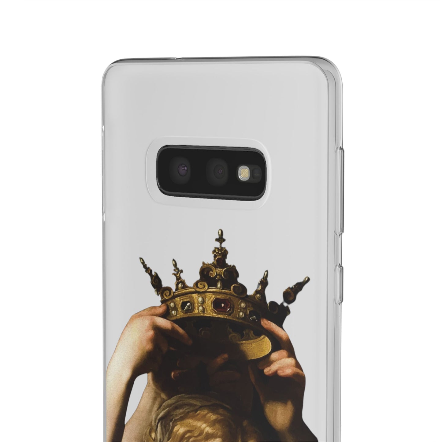 Bartolomeo Cavarozzi Clear iPhone Case,Crown,Classical art phone case,aesthetic art,arttok,iPhone android wireless charging,Feminist
