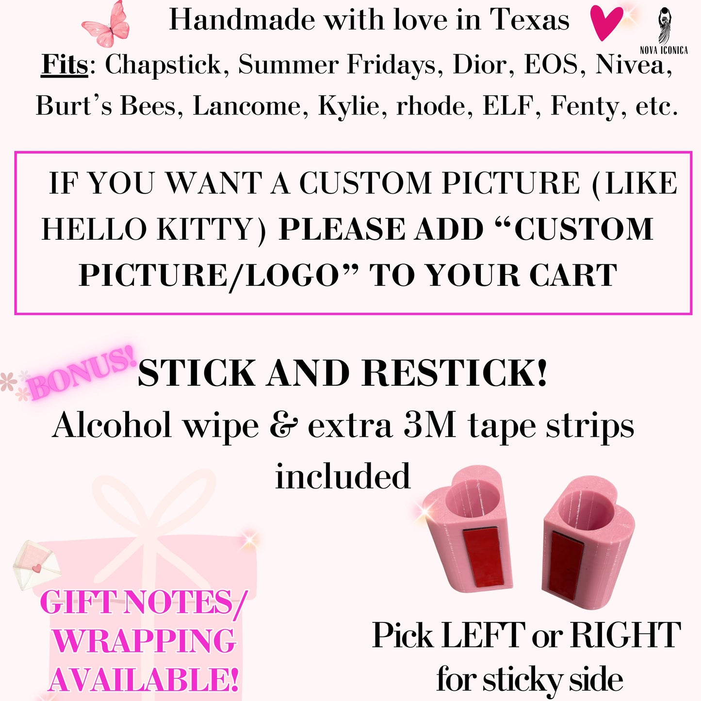 Lipbalm car holder chapstick heart girly pink personalized car accessories cute aesthetic essentials red black multiple custom name bic lighter stoner handsanitizer lipgloss lipoil lipstick women mom unique gift under 20 teen mothers day present sister girlfriend useful pastel gadgets organizer desk decor sunglasses readers caddy dashboard storage kawaii Storage reading glasses elf dior summer fridays EOS Burts Bees Aquaphor Carmex rhode fenty makeup hello kitty y2k kawaii travel keeper coquette