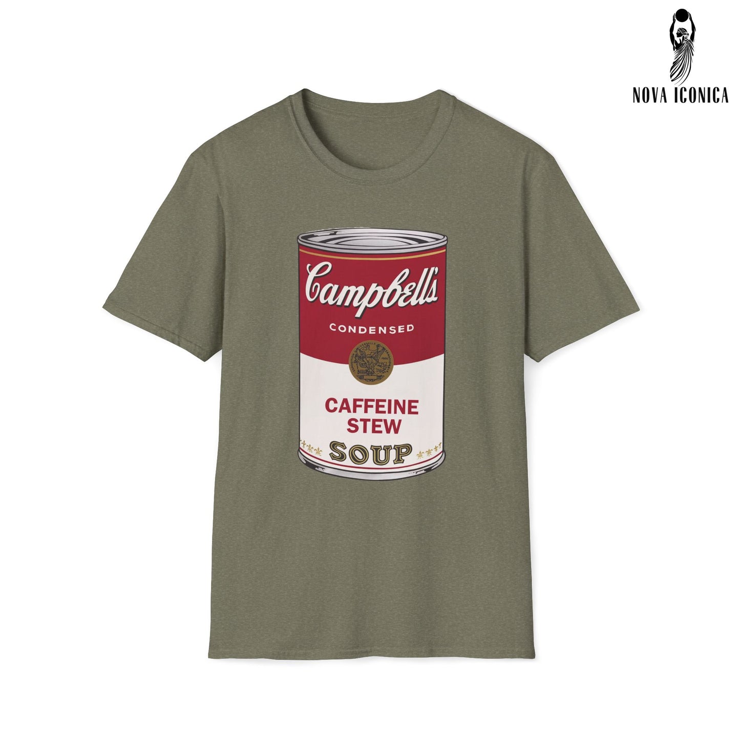 Campbell Soup Shirt, Campbells soup tshirt, Warhol soup shirt, soup can shirt, funny art shirt, gift for artist, art tee, Caffeine Stew Shir