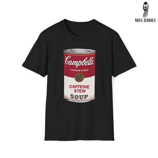 Campbell Soup Shirt, Campbells soup tshirt, Warhol soup shirt, soup can shirt, funny art shirt, gift for artist, art tee, Caffeine Stew Shir
