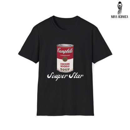 Souper Star Unisex Jersey Short Sleeve Tee - Fun Chicken Noodle Soup Graphic T-Shirt