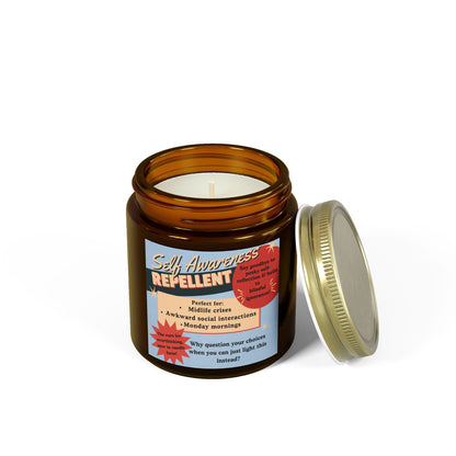 Self Awareness Repellent Scented Soy Candle Quirky Witty Clever Funny Sassy Meme Funny
