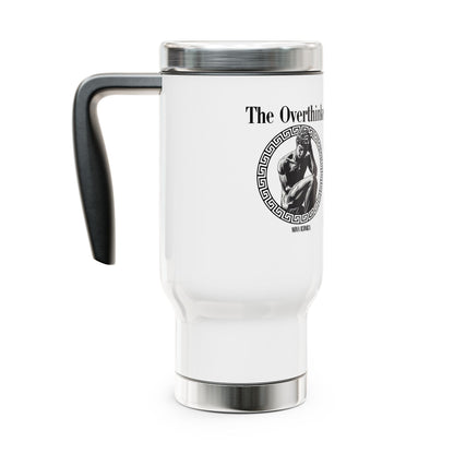 Overthinker Stainless Steel Travel Mug with Handle, 14oz