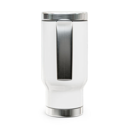 Overthinker Stainless Steel Travel Mug with Handle, 14oz