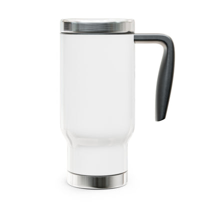 Overthinker Stainless Steel Travel Mug with Handle, 14oz