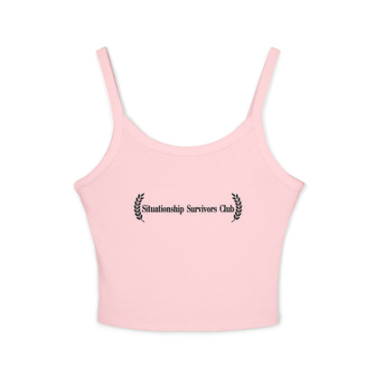 Situationship Survivors Club Women's Spaghetti Strap Tank Top - Casual Summer Wear