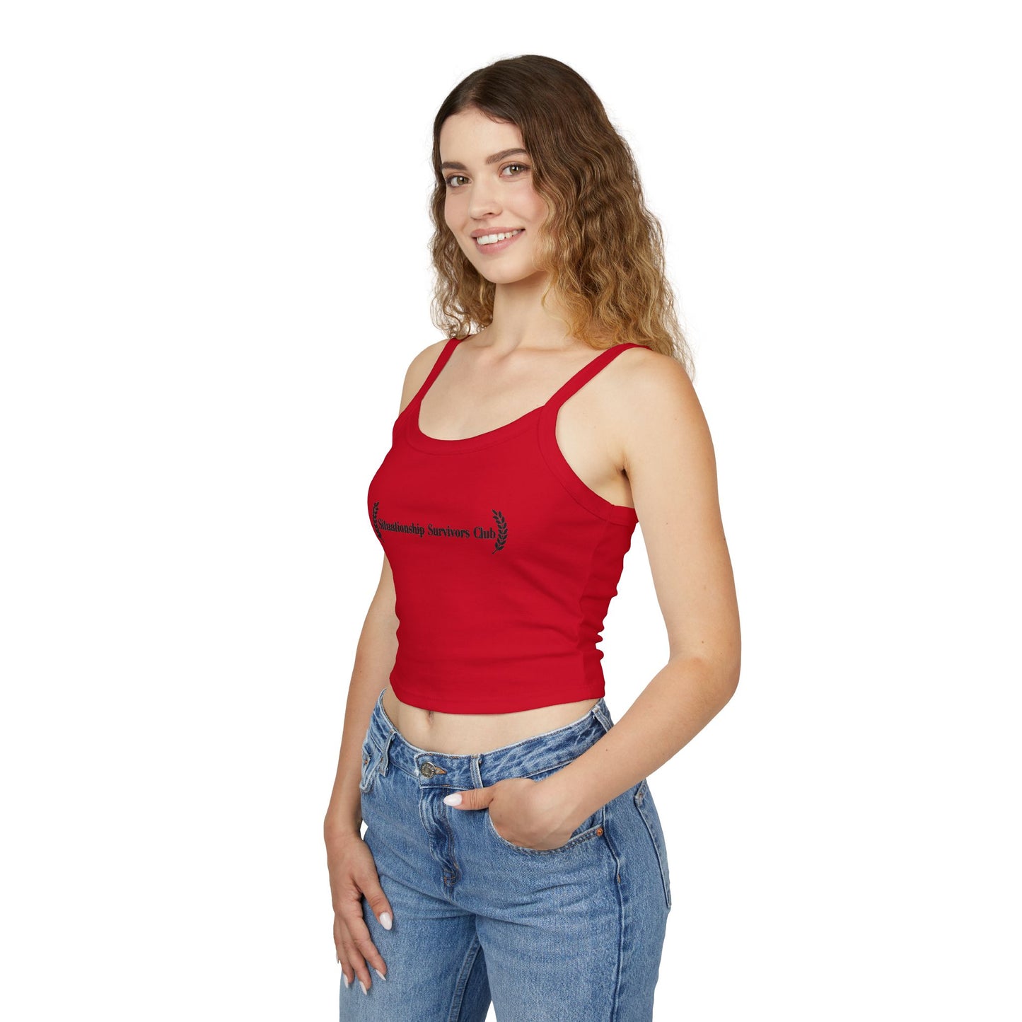 Situationship Survivors Club Women's Spaghetti Strap Tank Top - Casual Summer Wear