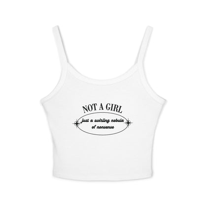 Not A Girl Spaghetti Strap Tank Top - Stylish & Playful Summer Wear