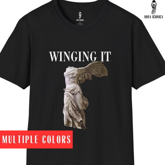 Winging It Shirt, Art History shirt, Aesthetic greek statue t-shirt,Renaissance Art, Famous Painting Shirt, winged victory of samothrace