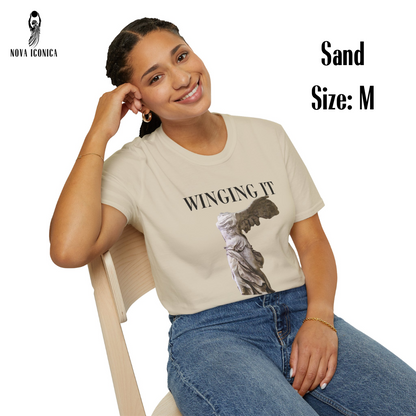 Winging It Shirt, Art History shirt, Aesthetic greek statue t-shirt,Renaissance Art, Famous Painting Shirt, winged victory of samothrace