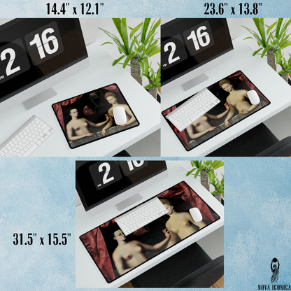 Famous renaissance painting,classical art mouse pad,aesthetic desk accessories,artsy office stuff,fine art,funny classic art