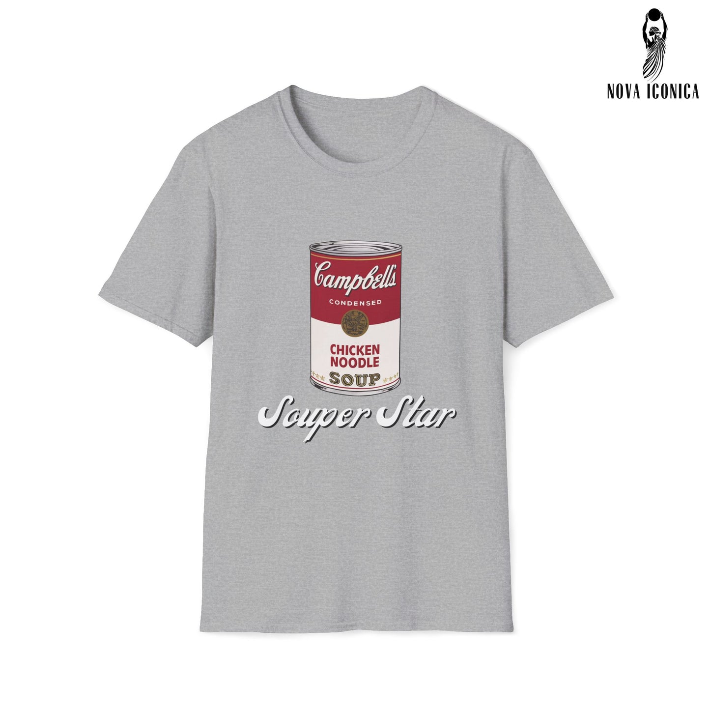 Souper Star Unisex Jersey Short Sleeve Tee - Fun Chicken Noodle Soup Graphic T-Shirt