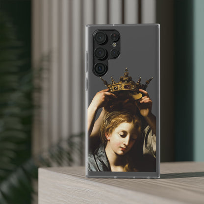 Bartolomeo Cavarozzi Clear iPhone Case,Crown,Classical art phone case,aesthetic art,arttok,iPhone android wireless charging,Feminist