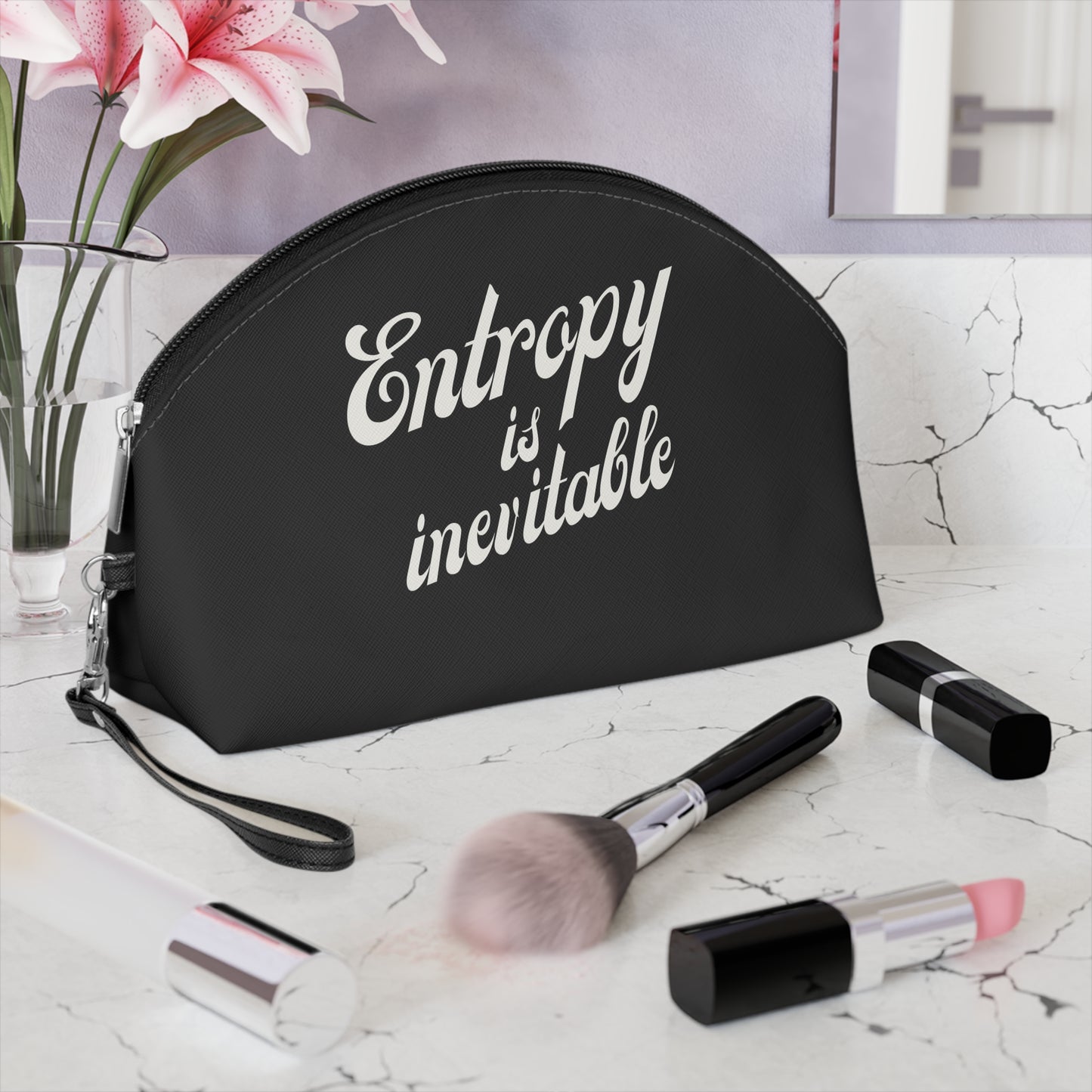 Entropy is Inevitable Makeup Bag - Stylish and Functional Organizer for Beauty Lovers