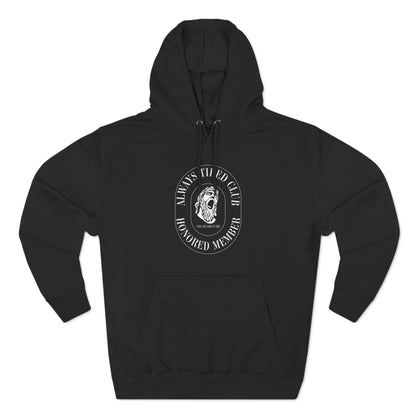 Always Tired Club Fleece Hoodie - Cozy Black Sweatshirt for Casual Comfort