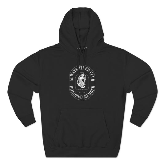 Always Tired Club Fleece Hoodie - Cozy Black Sweatshirt for Casual Comfort