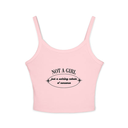 Not A Girl Spaghetti Strap Tank Top - Stylish & Playful Summer Wear