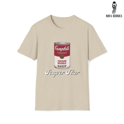 Souper Star Unisex Jersey Short Sleeve Tee - Fun Chicken Noodle Soup Graphic T-Shirt