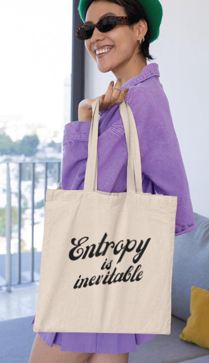 Entropy is inevitable Cotton Canvas Tote Bag