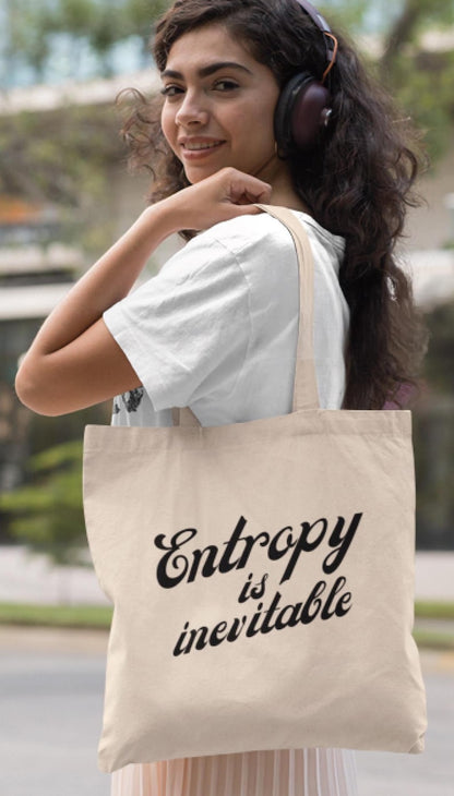 Entropy is inevitable Cotton Canvas Tote Bag