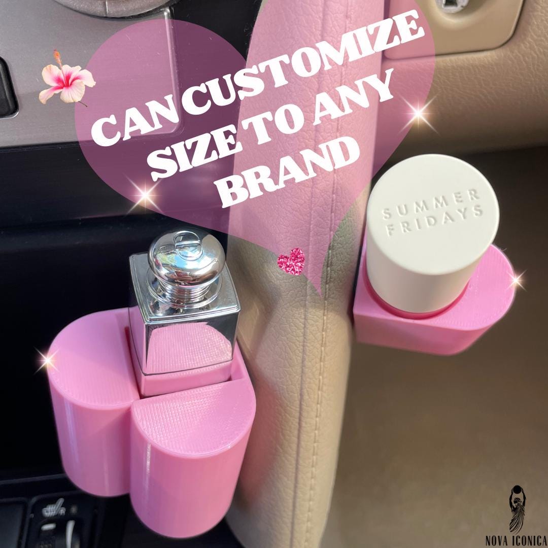 Lipbalm car holder chapstick heart girly pink personalized car accessories cute aesthetic essentials red black multiple custom name bic lighter stoner handsanitizer lipgloss lipoil lipstick women mom unique gift under 20 teen mothers day present sister girlfriend useful pastel gadgets organizer desk decor sunglasses readers caddy dashboard storage kawaii Storage reading glasses elf dior summer fridays EOS Burts Bees Aquaphor Carmex rhode fenty makeup hello kitty y2k kawaii travel keeper coquette